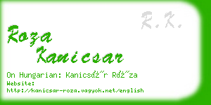 roza kanicsar business card